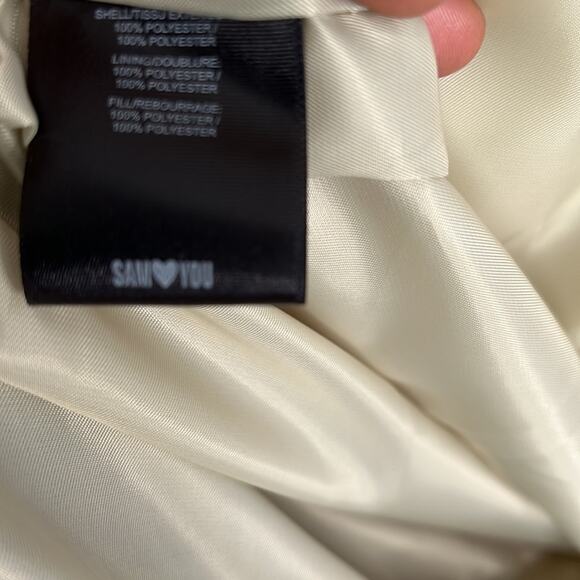 NEW! Sam Edelman Double Breasted Quilted Trench Coat size Large - Picture 8 of 10